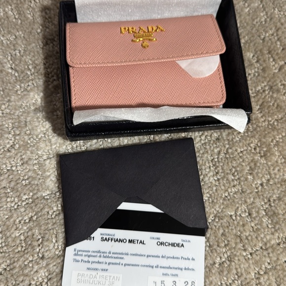 PRADA Saffiano Leather Card Case Wallet - Picture 10 of 10